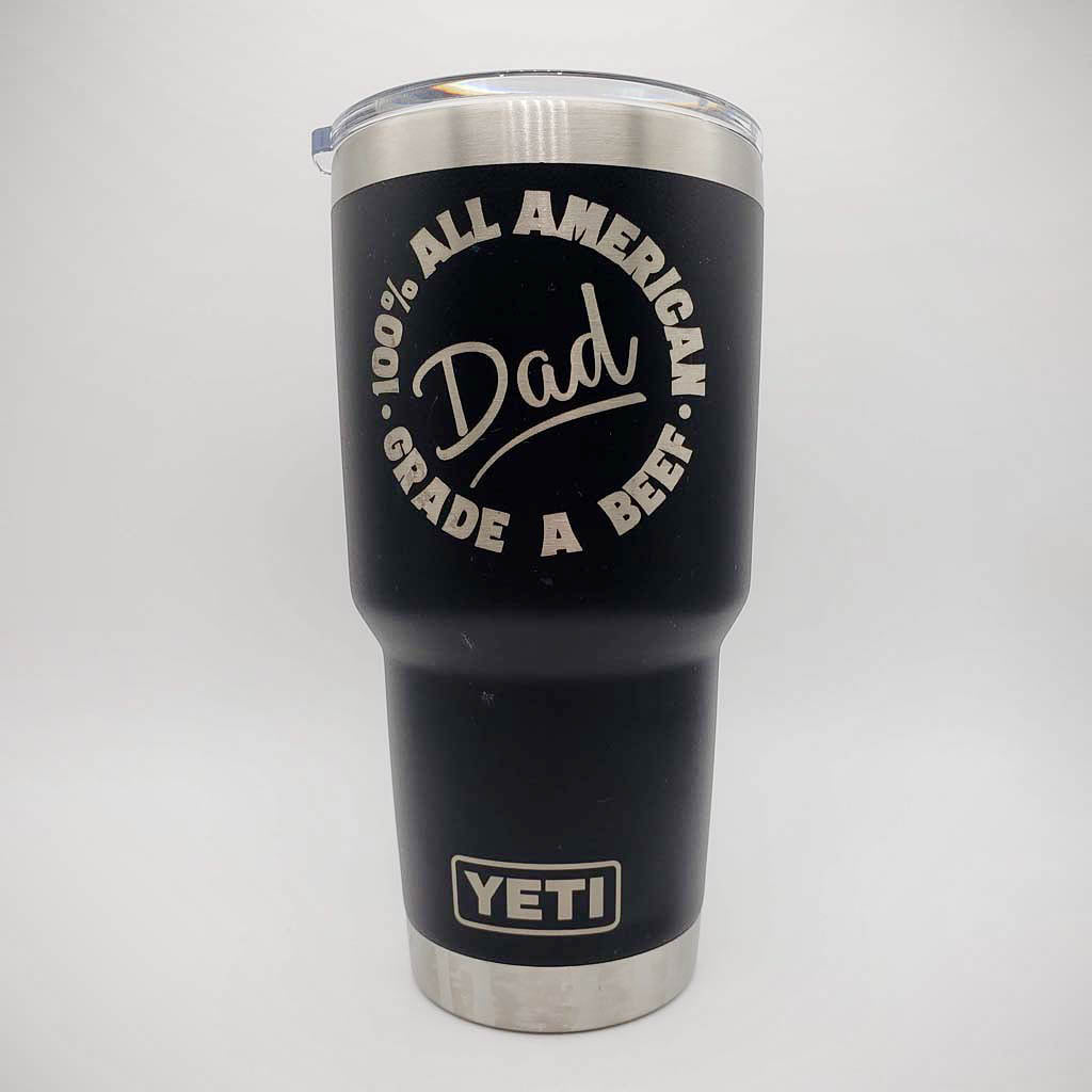All American Grade A Dad Grilling Engraved YETI Tumbler