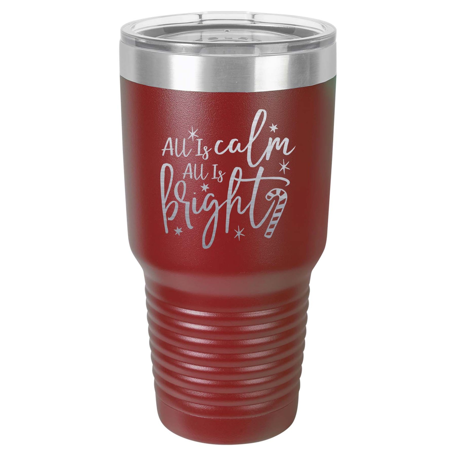 All is Calm - Engraved 30oz Maroon Polar Camel Tumbler - Sunny Box