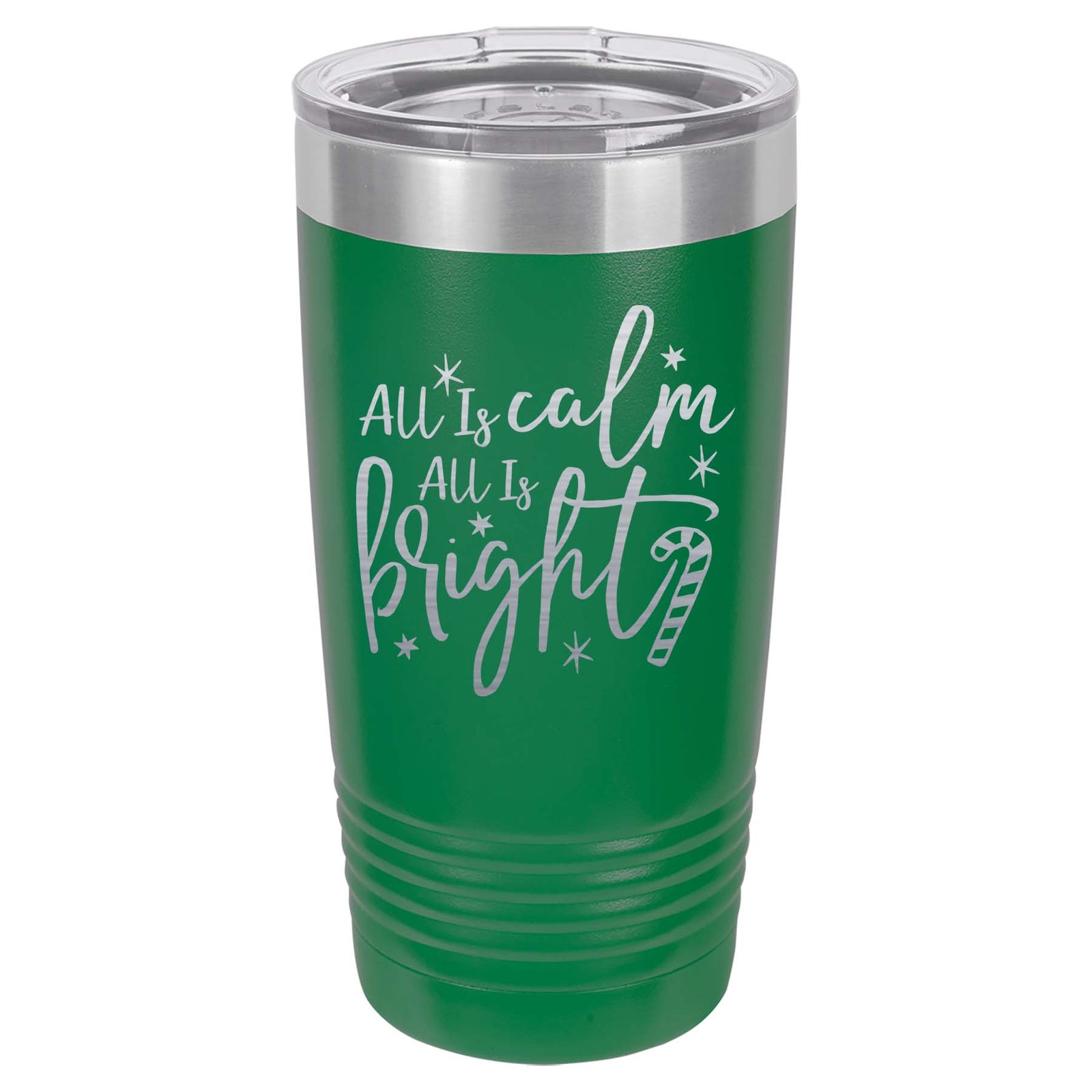 All Is Calm - Engraved  20oz Green Polar Camel Tumbler - Sunny Box