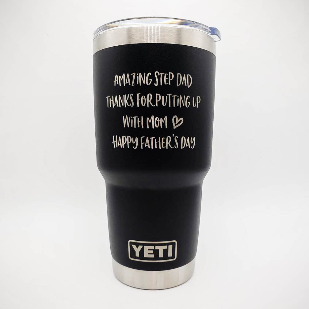 Amazing Step Dad Engraved YETI Tumbler