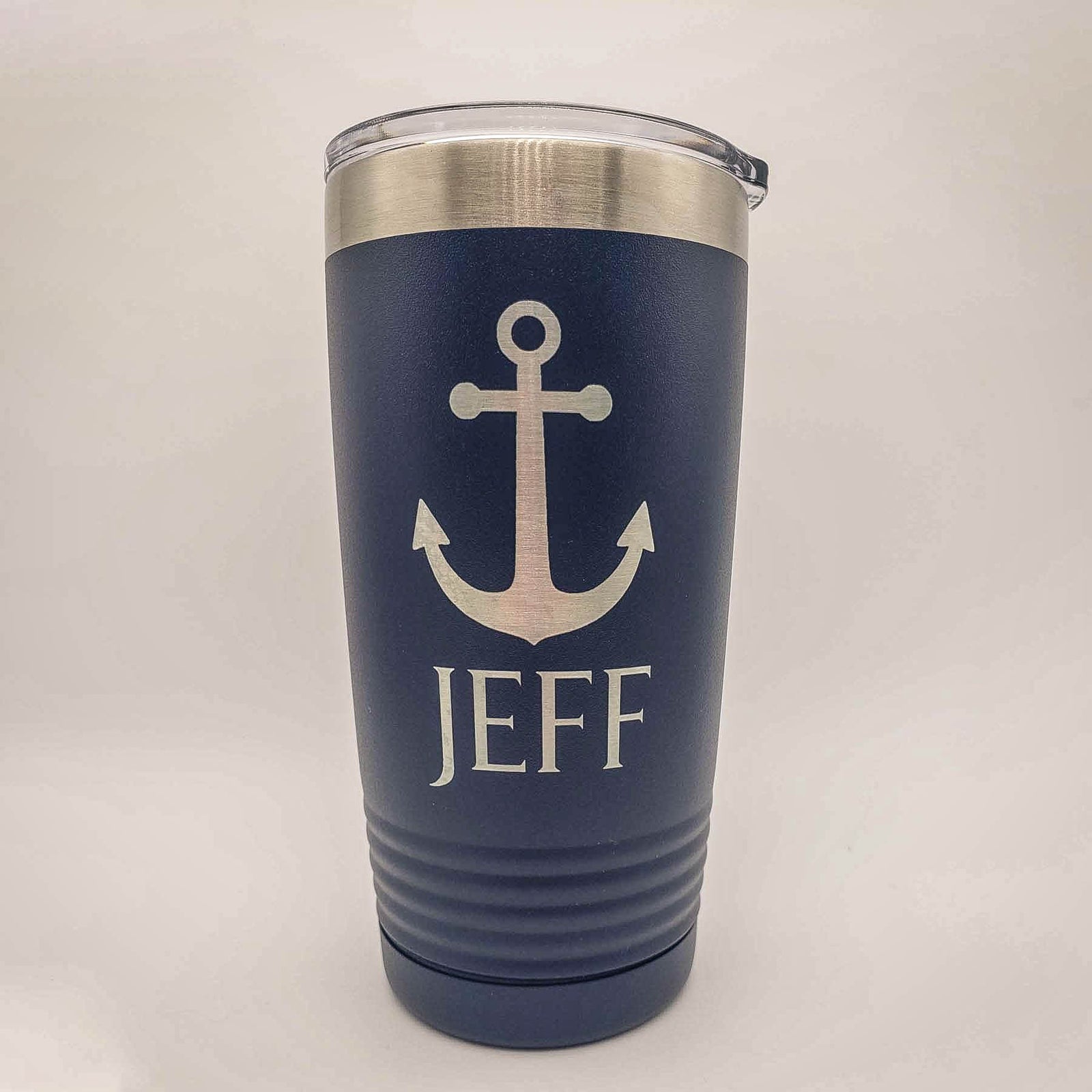 Anchor Boating Engraved Tumbler 20oz Navy Sunny Box