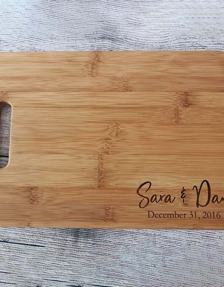 Personalized Engraved Bamboo Cutting Board - Sunny Box