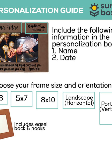 Baptism Leatherette Picture Frame