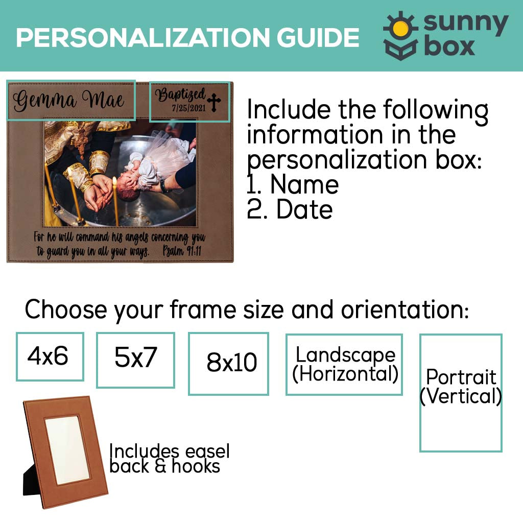 Baptism Leatherette Picture Frame