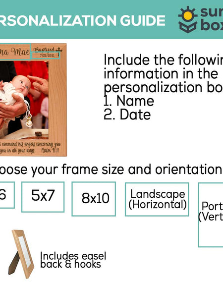 Baptism Wood Picture Frame