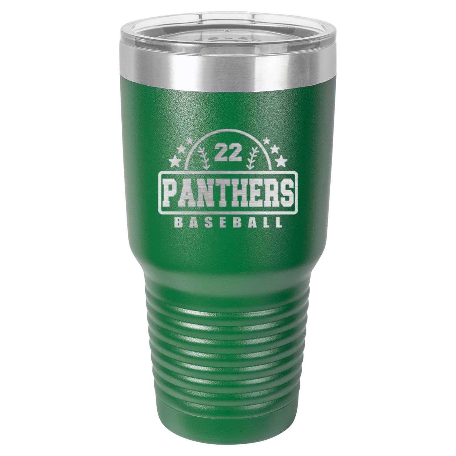 Baseball Mascot Engraved Polar Camel 30oz Green Tumbler by Sunny Box