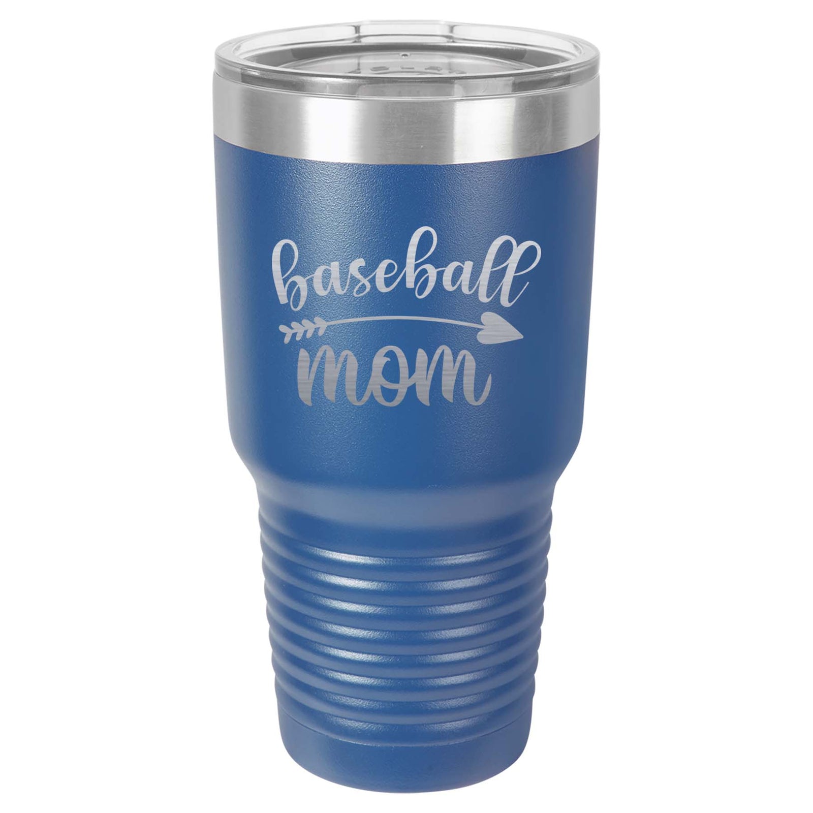 Baseball Mom - Engraved 30oz Polar Camel Tumbler Blue Sunny Box