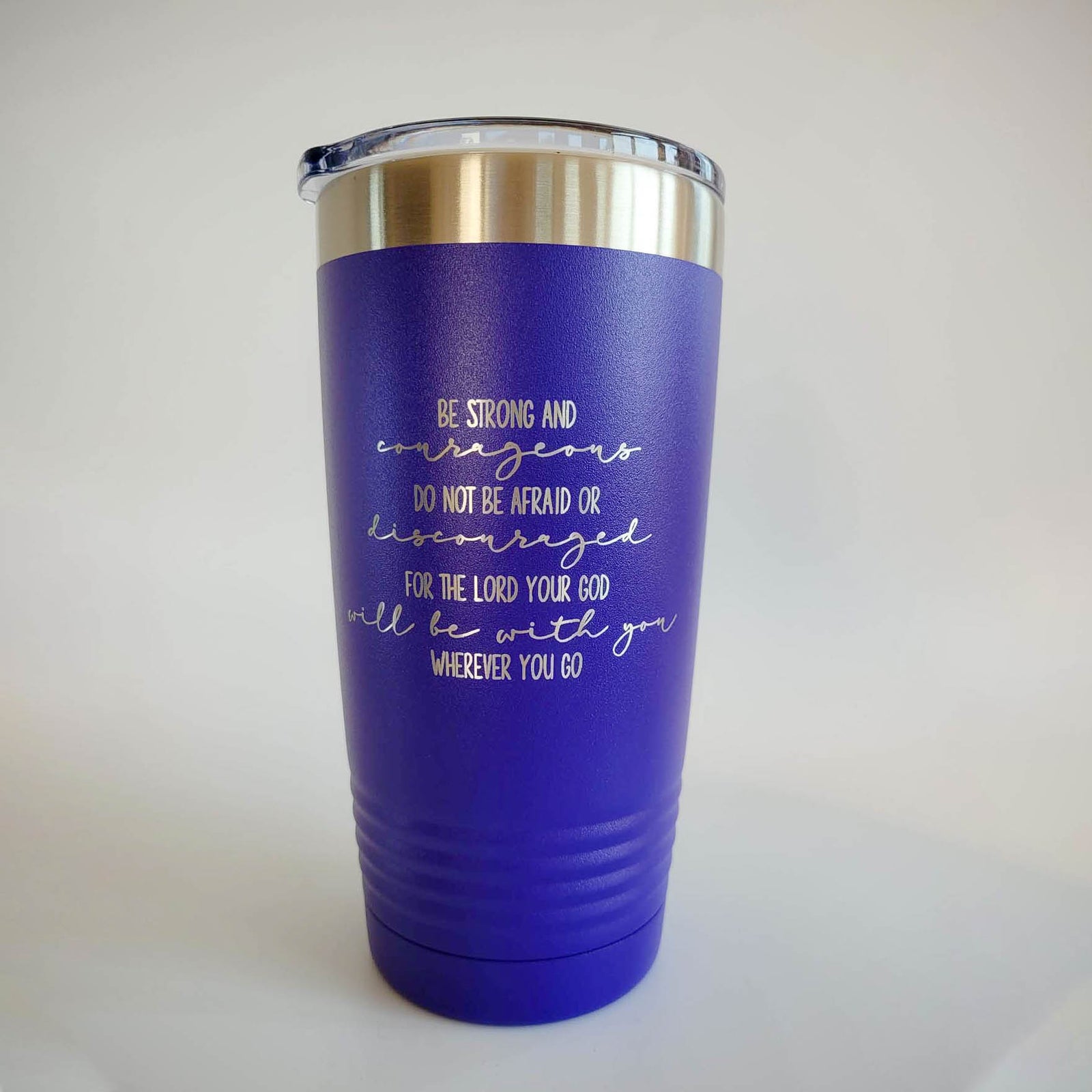 Be Strong and Courageous - Polar Camel 20oz Blue Sunny Box