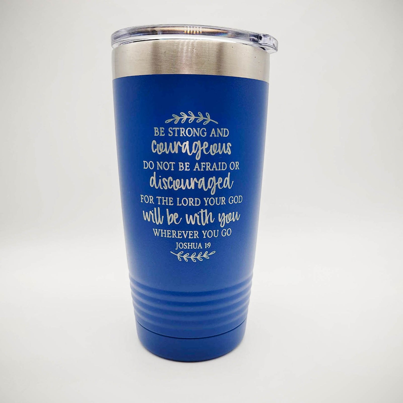 Be Strong and Courageous - Polar Camel 20oz Blue Sunny Box