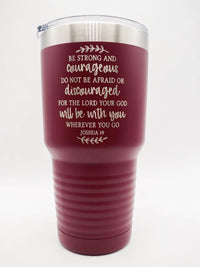 Be Strong and Courageous - Polar Camel 30oz Maroon Sunny Box