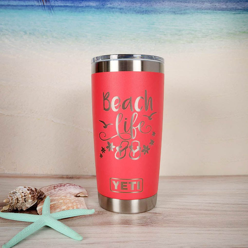 Beach Life - Engraved YETI Tumbler