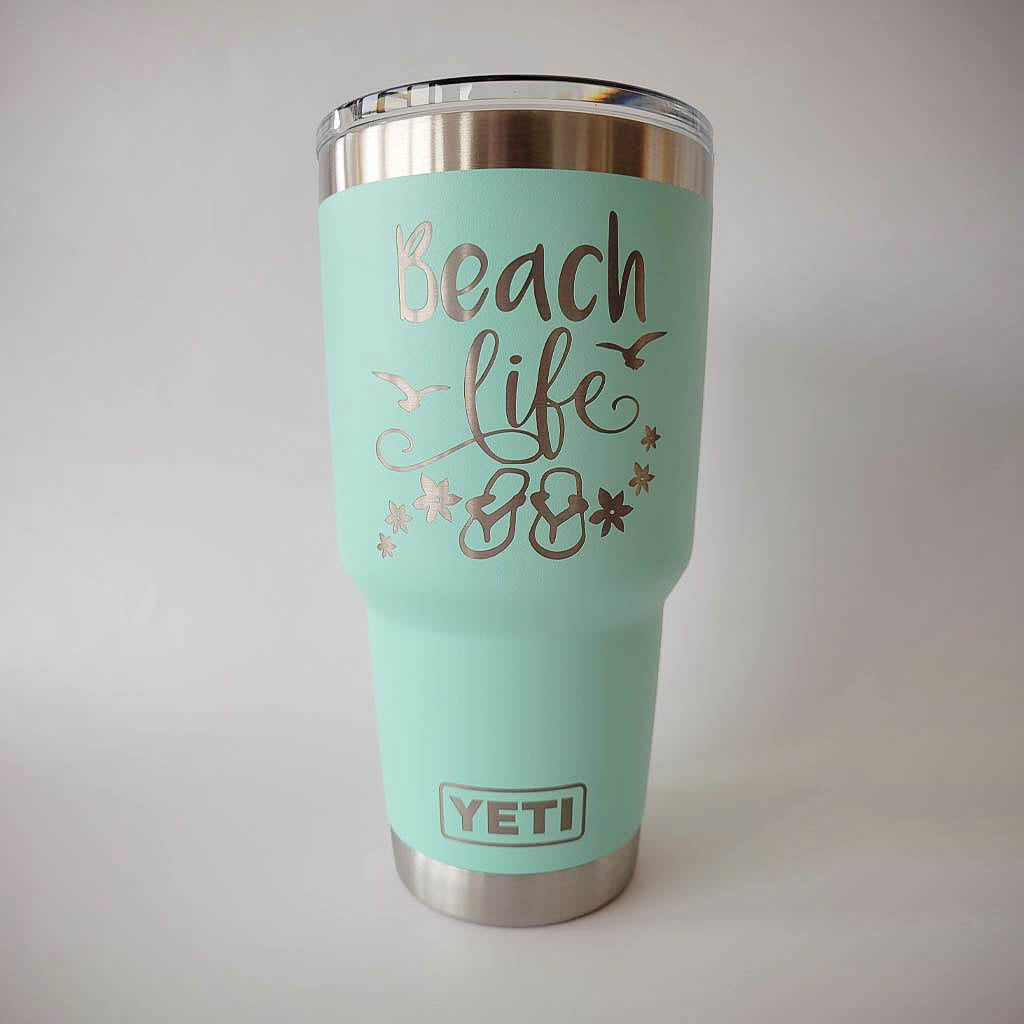 Beach Life - Engraved YETI Tumbler