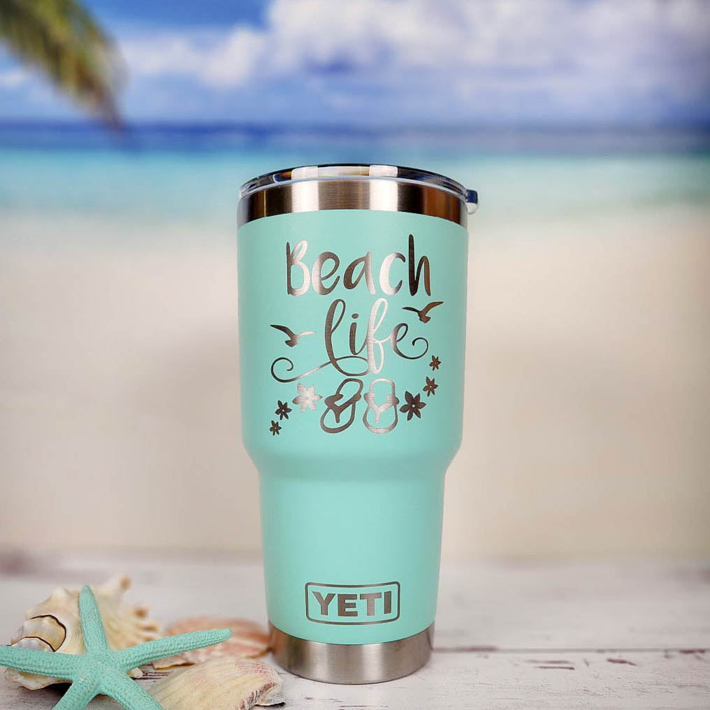Beach Life - Engraved YETI Tumbler