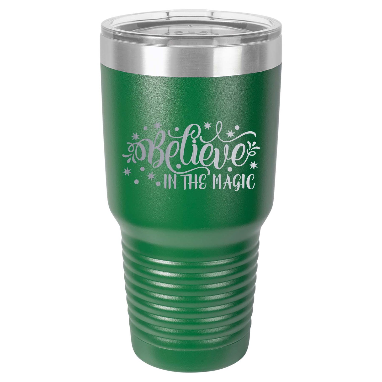 Believe in the Magic - Engraved 30oz Green Polar Camel Tumbler - Sunny Box