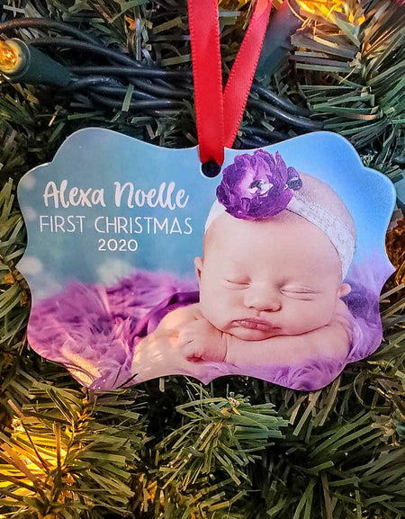 Personalized Photo Ornament - Christmas Gift - Sunny Box