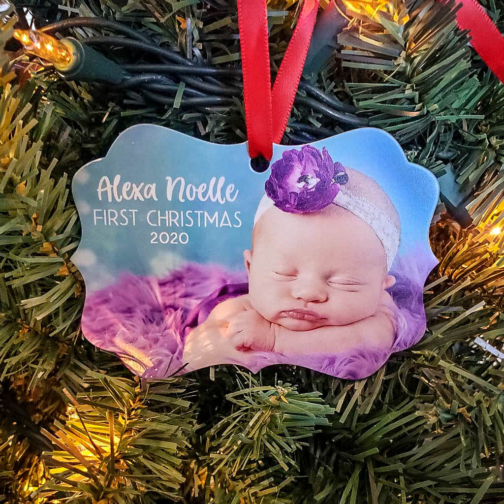 Personalized Photo Ornament - Christmas Gift - Sunny Box