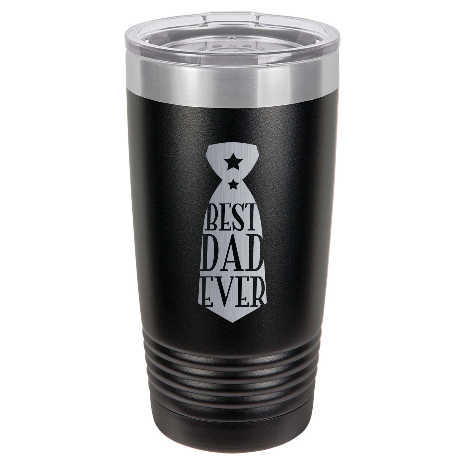 Best Dad Ever - Engraved 20oz Black Polar Camel Tumbler - Sunny Box