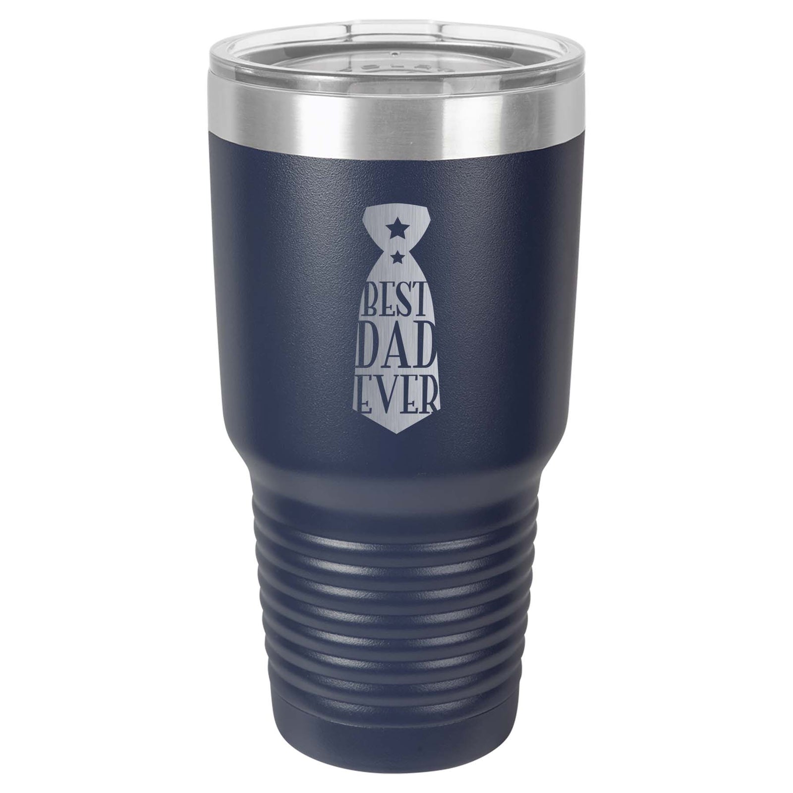 Best Dad Ever Engraved 30oz Navy Polar Camel Tumbler - Sunny Box