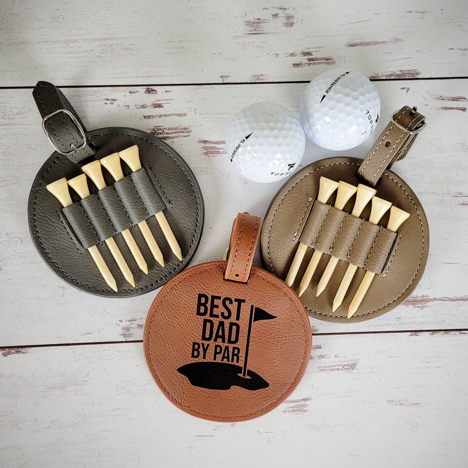 Golf Bag Tag and Tee Holder