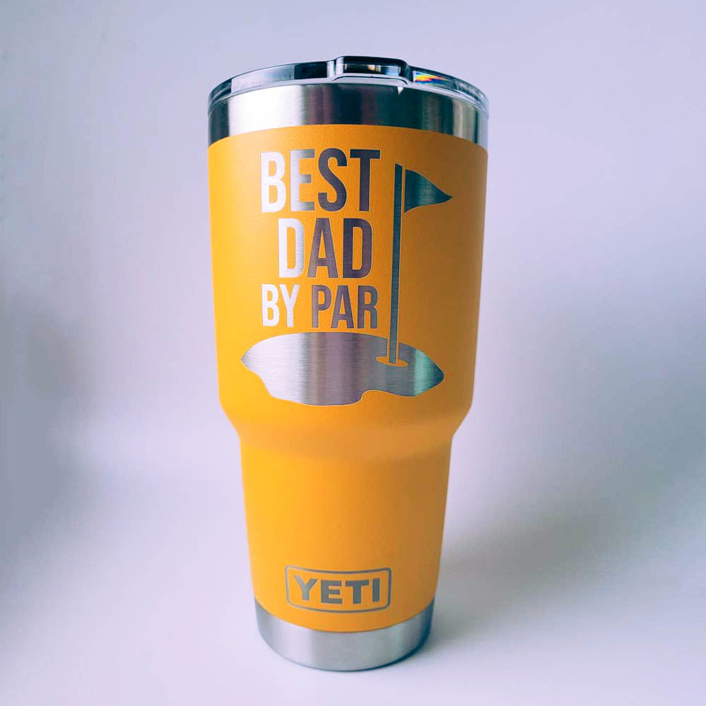 Best Dad by Par Engraved Father's Day YETI Rambler Tumbler Father's Day  Personalized Gift for Dad Dad Golf Funny Golfing Mug 