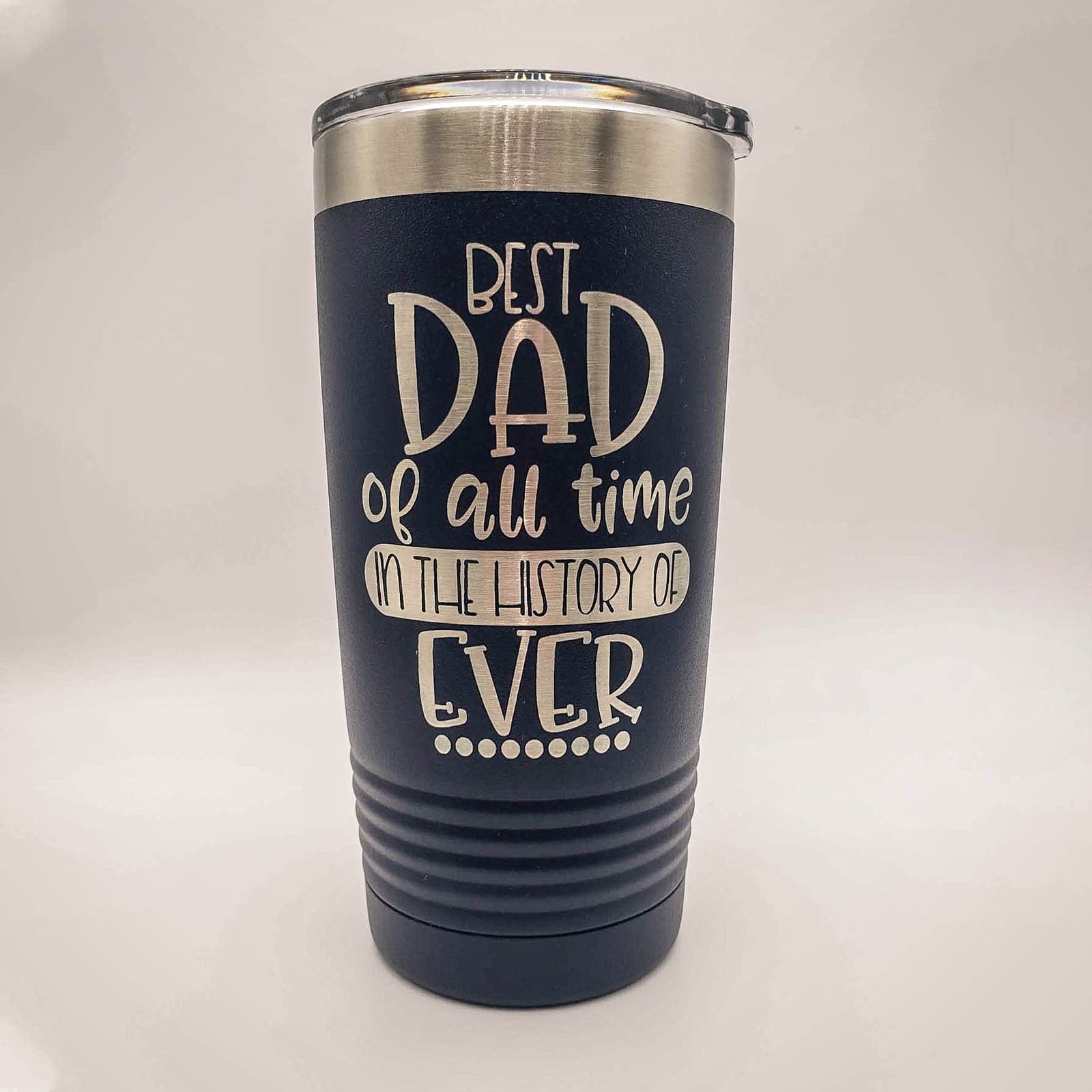 Best Dad of All Time - Engraved 20oz Polar Camel Navy Tumbler - Sunny BOx