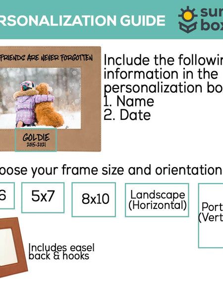 Best Friends Are Never Forgotten - Pet Memorial Leatherette Picture Frame