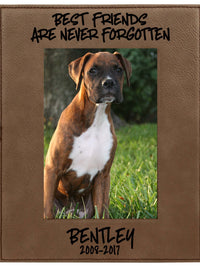 Best Friends Are Never Forgotten - Pet Memorial Leatherette Picture Frame