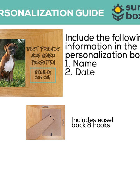 Best Friends Are Never Forgotten - Pet Memorial Personalized Wood Frame - Sunny Box