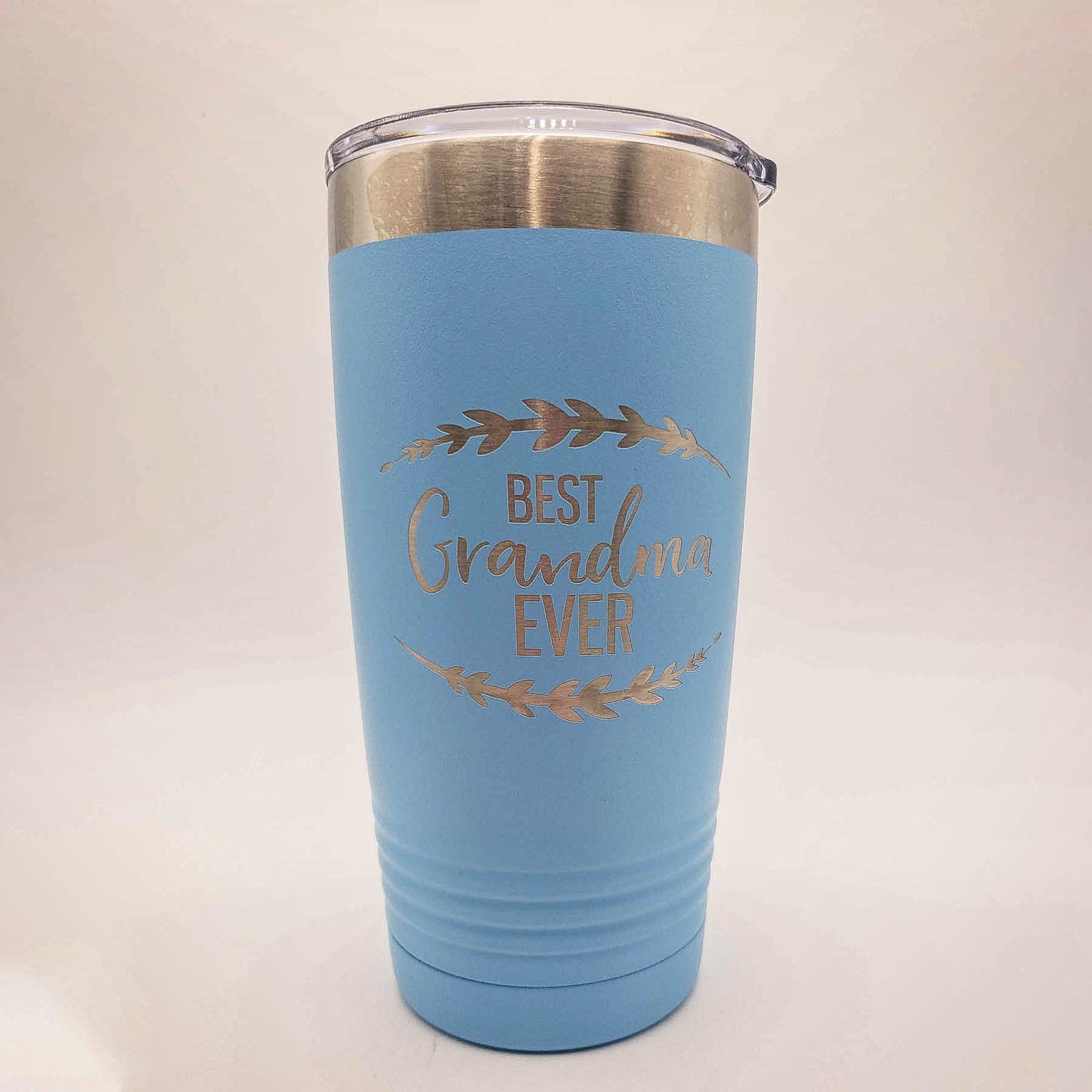 Best Grandma Ever Engraved 20oz Light Blue Polar Camel Tumbler Sunny Box