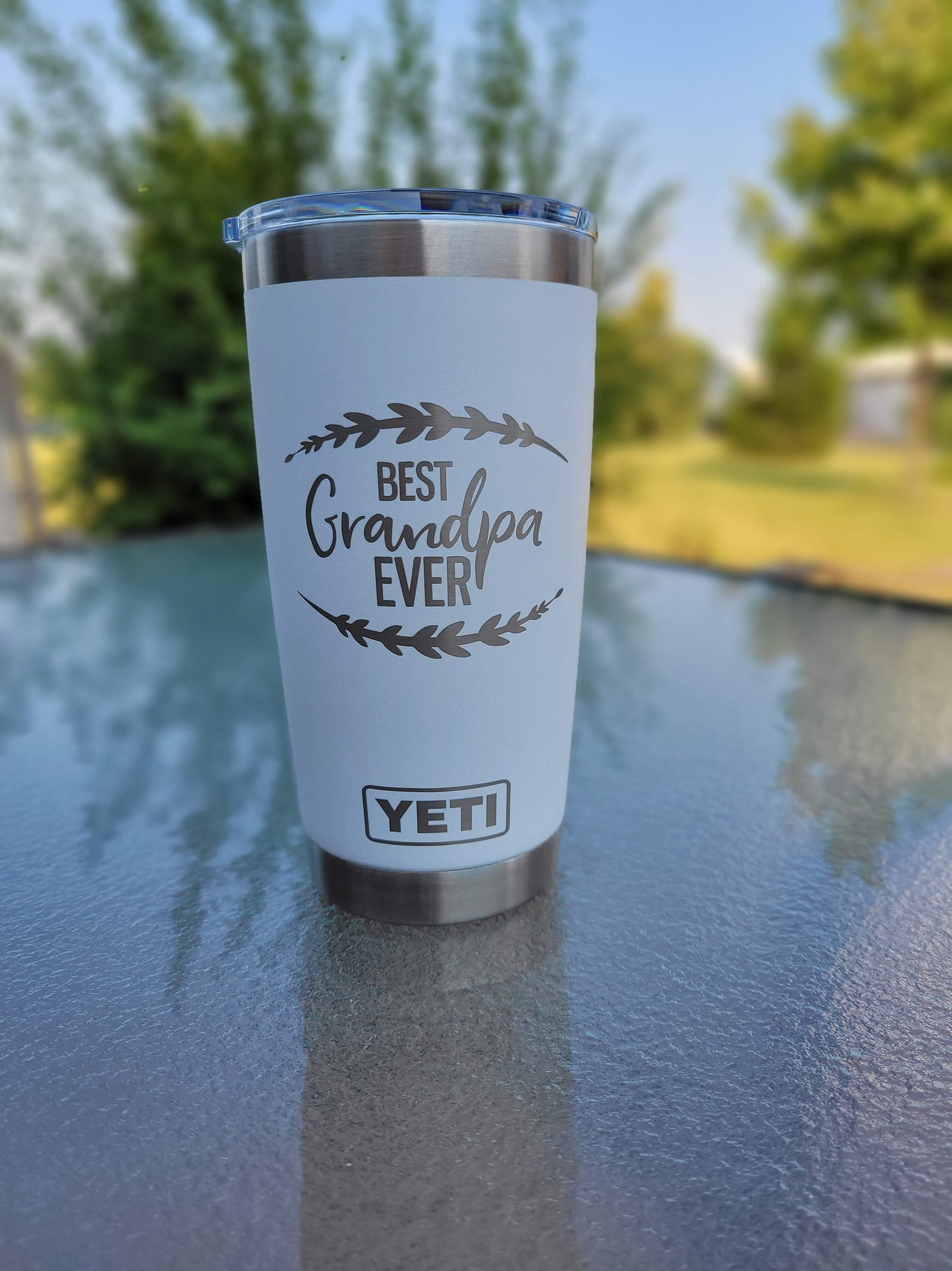 Best Grandpa Ever Engraved YETI Tumbler