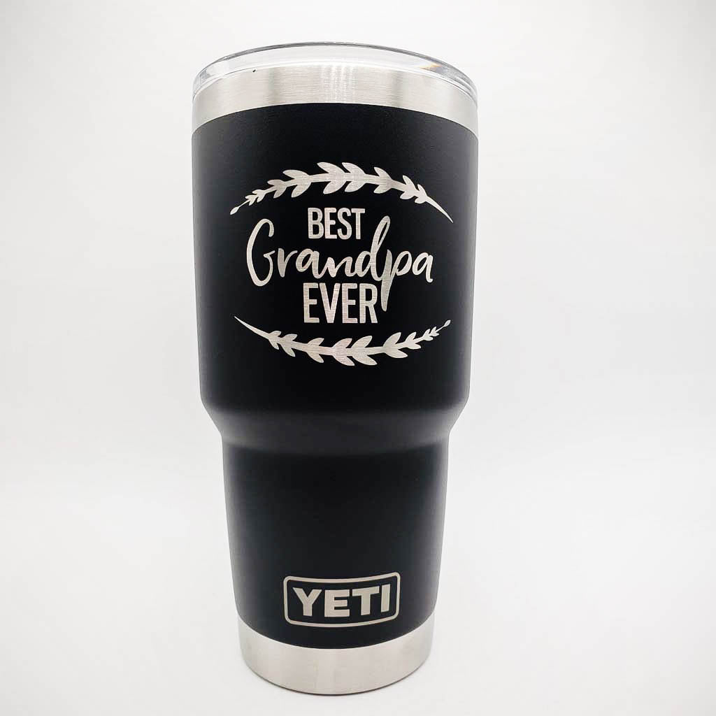 Best Papa Ever Engraved Father's Day Grandpa YETI Rambler Tumbler