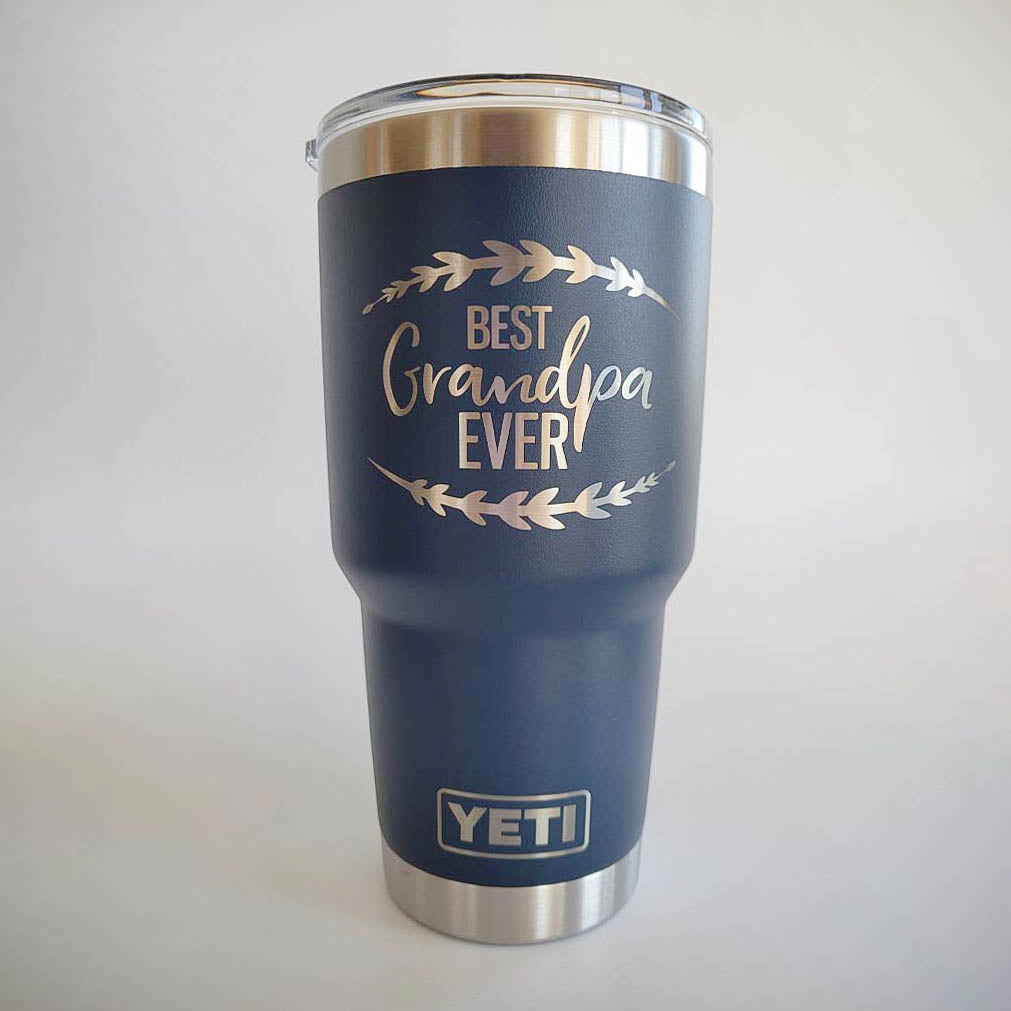 Best Grandpa Ever Engraved YETI Tumbler