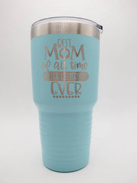 Best Mom of All Time Engraved Polar Camel Tumbler 30oz Light Blue Sunny Box