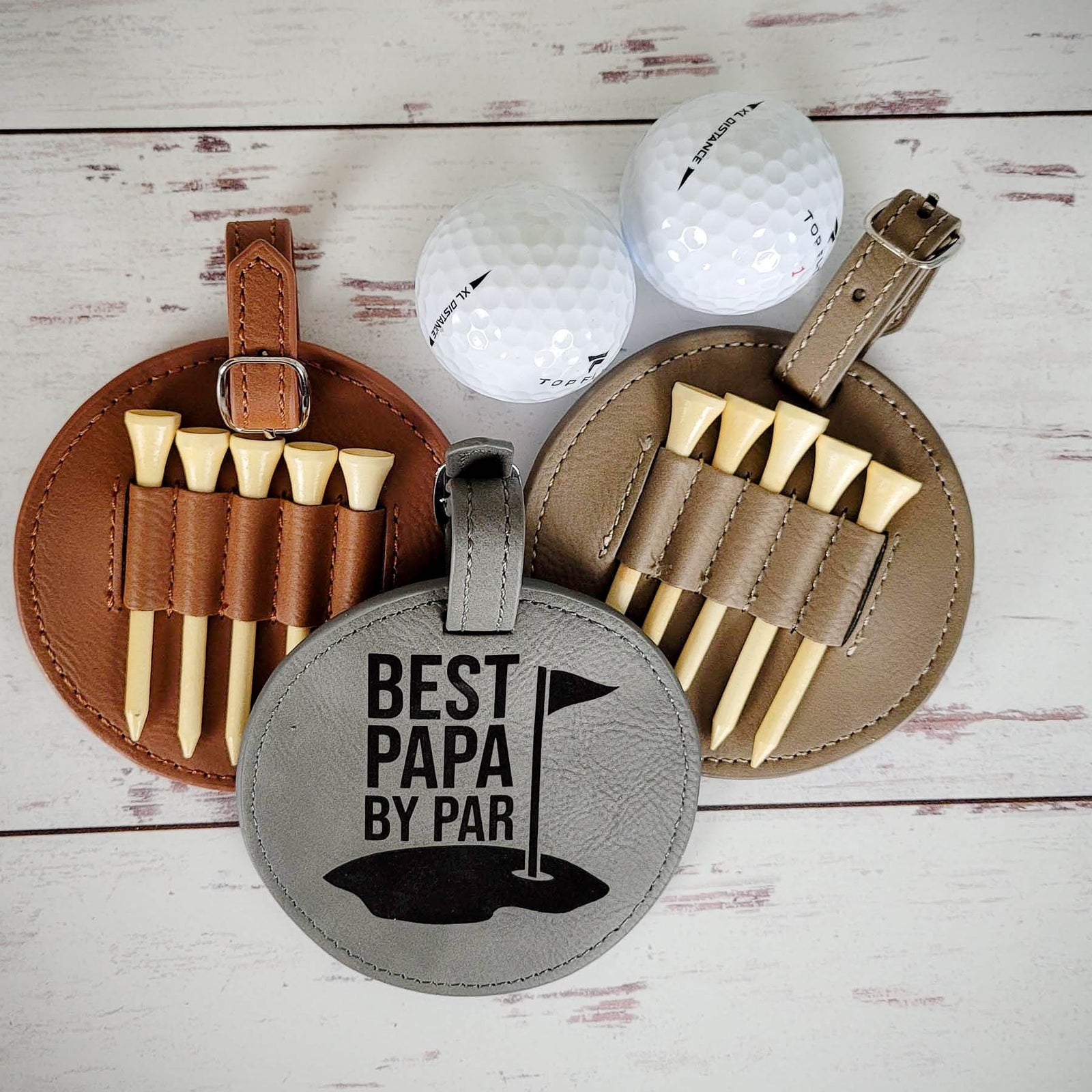 Personalized Golf Bag Tag Tee Holder by Sunny Box