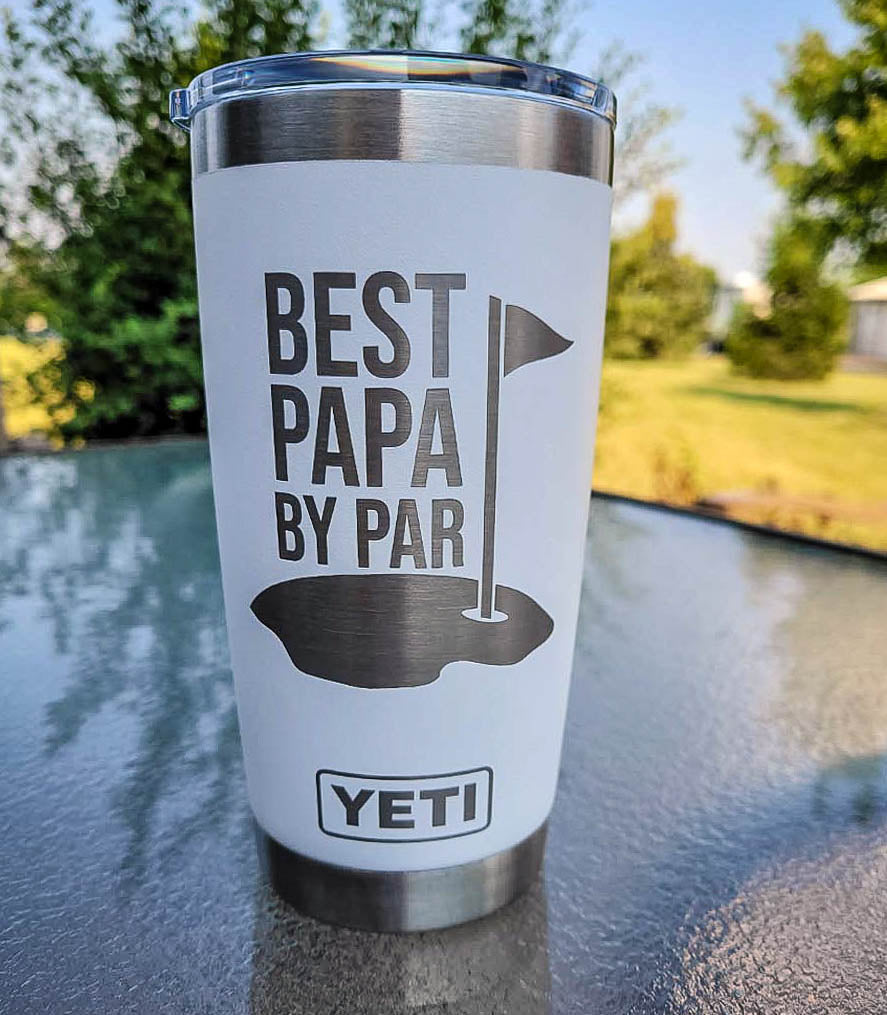 Personalized World's Best Papa Engraved Yeti Tumbler - Lazerworx