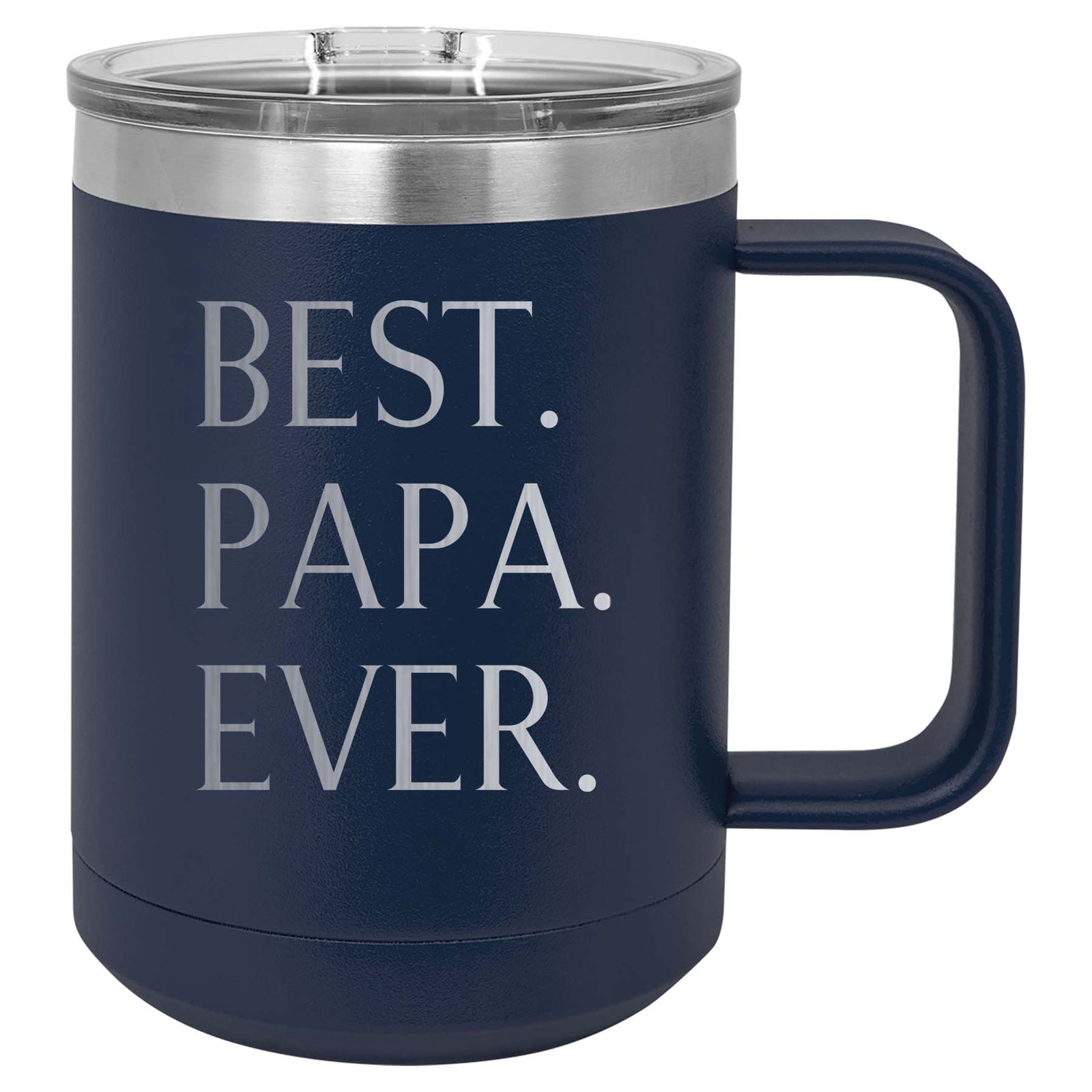 Best Papa Ever - Engraved 15oz Navy Polar Camel Mug - Sunny Box
