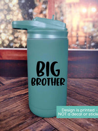 Big Brother Custom Printed 12oz Maars Green Matte Water Bottle by Sunny Box