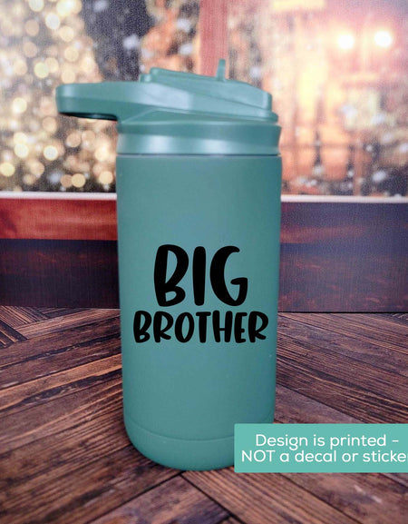 Big Brother Custom Printed 12oz Maars Green Matte Water Bottle by Sunny Box