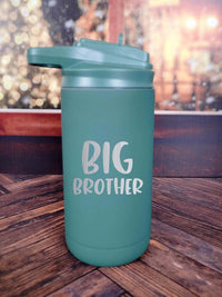 Big Brother Engraved 12oz Water Bottle Pine Green by Sunny Box