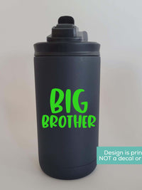 Big Brother Custom Printed 12oz Maars Black Water Bottle by Sunny Box