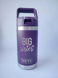 Big Sister Personalized Engraved 12oz YETI Kids Water Bottle