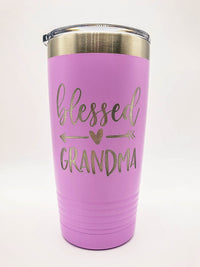 Blessed Grandma Engraved Polar Camel Tumbler 20oz Light Purple Sunny Box