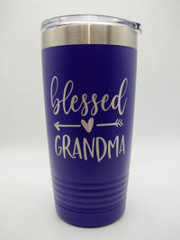 Blessed Grandma Engraved Polar Camel Tumbler 20oz Purple Sunny Box