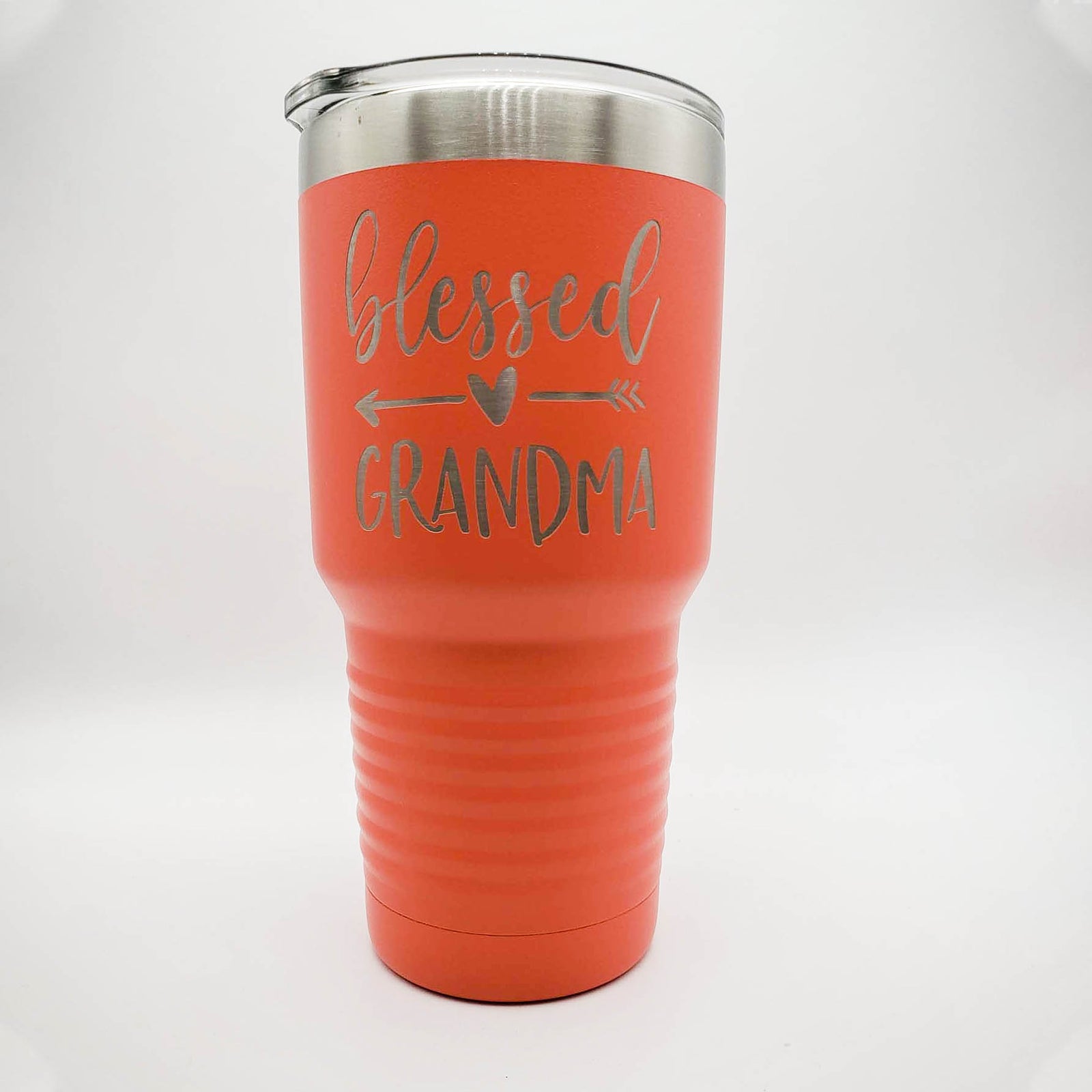 Blessed Grandma - Engraved 30oz Polar Camel Coral Tumbler - Sunny Box