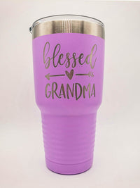 Blessed Grandma Engraved Polar Camel Tumbler 30oz Light Purple Sunny Box
