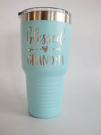 Blessed Grandma - Engraved 30oz Teal Polar Camel Tumbler Sunny Box