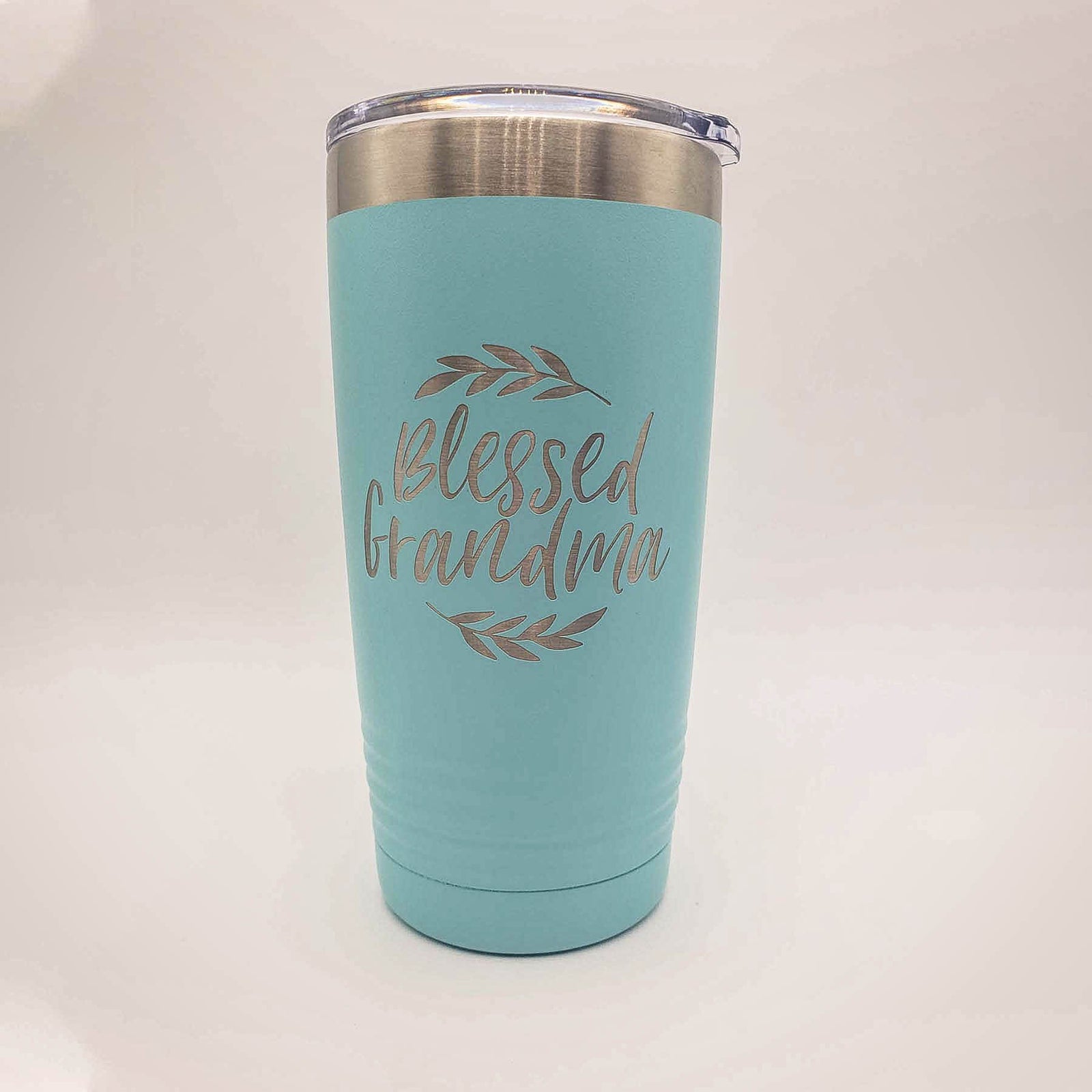 Blessed Grandma Engraved Polar Camel Tumbler 20oz Teal Sunny Box