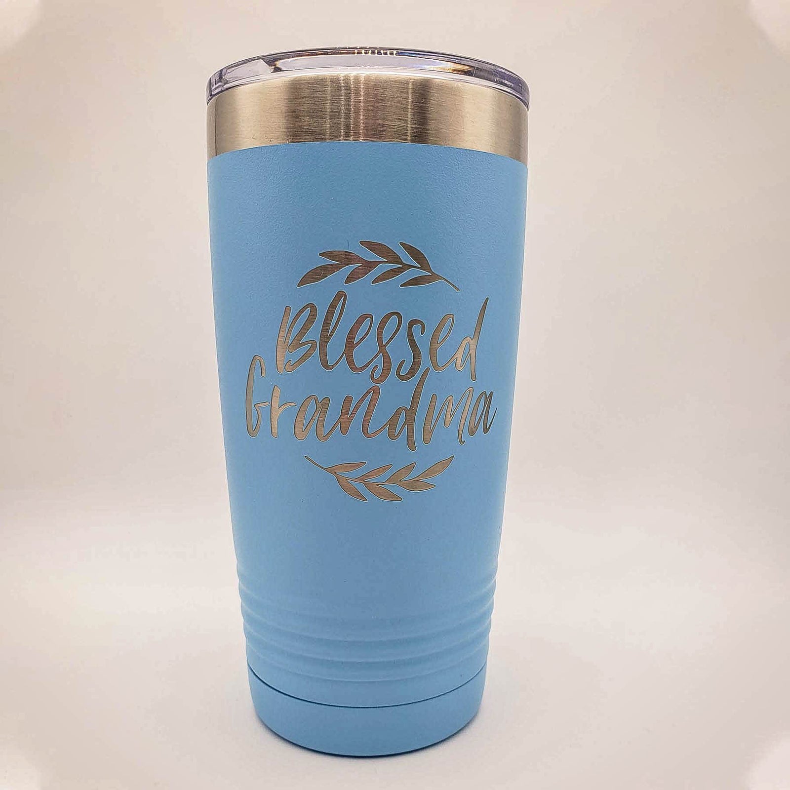 Blessed Grandma Engraved Polar Camel Tumbler 20oz Light Blue Sunny Box