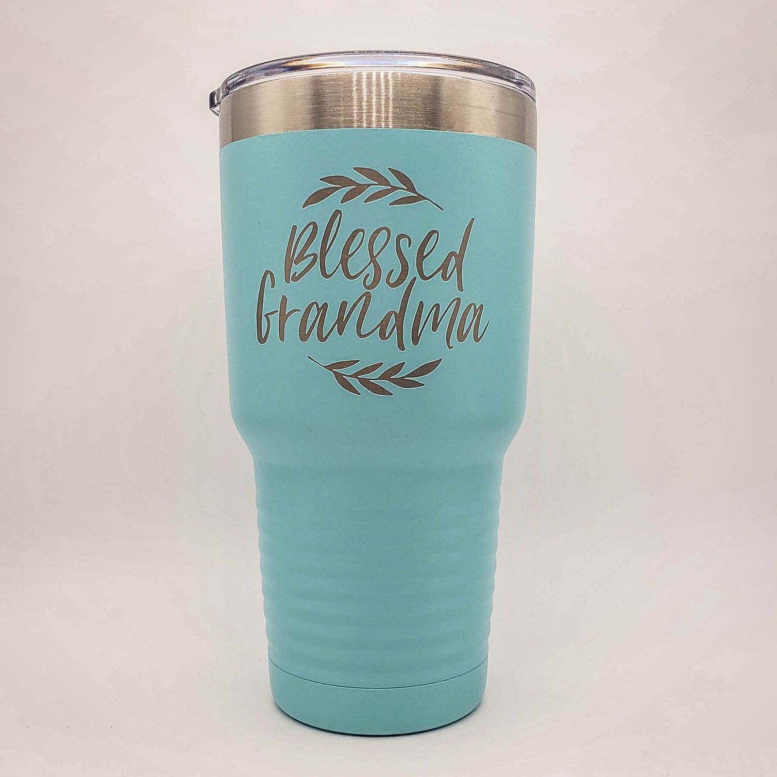 Blessed Grandma Engraved Polar Camel Tumbler 30oz Teal Sunny Box