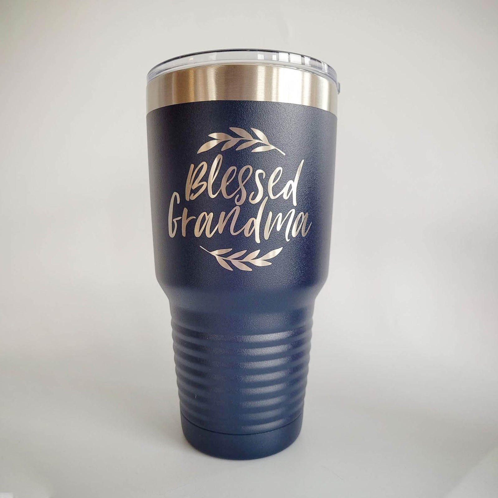 Blessed Grandma - Engraved 30oz Navy Tumbler by Sunny Box